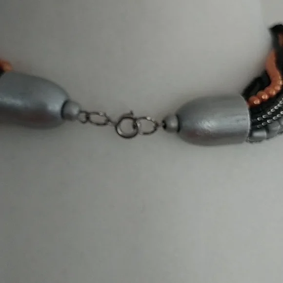 Multi Beaded twisted strand Chocker Necklace - Picture 3 of 10